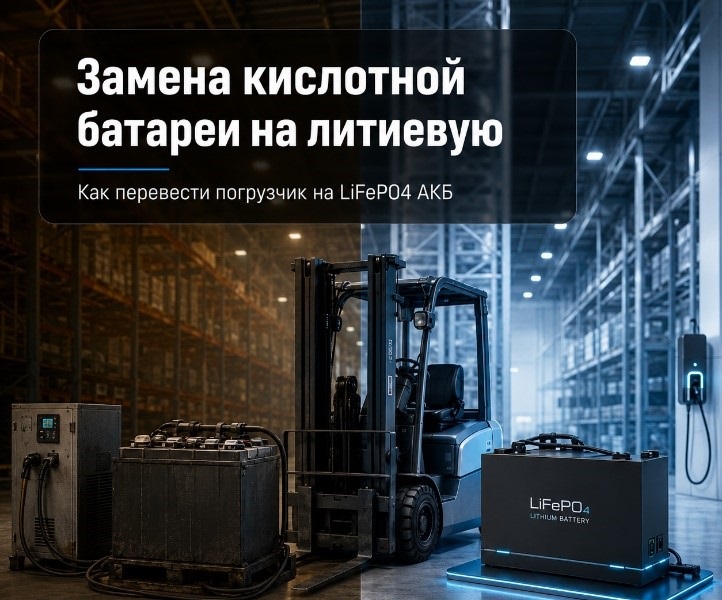 Замена кислотной батареи на литиевую: как перевести погрузчик на LiFePO4 АКБ