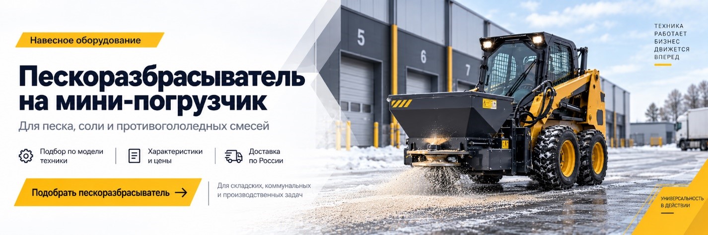 Пескоразбрасыватель для минипогрузчика