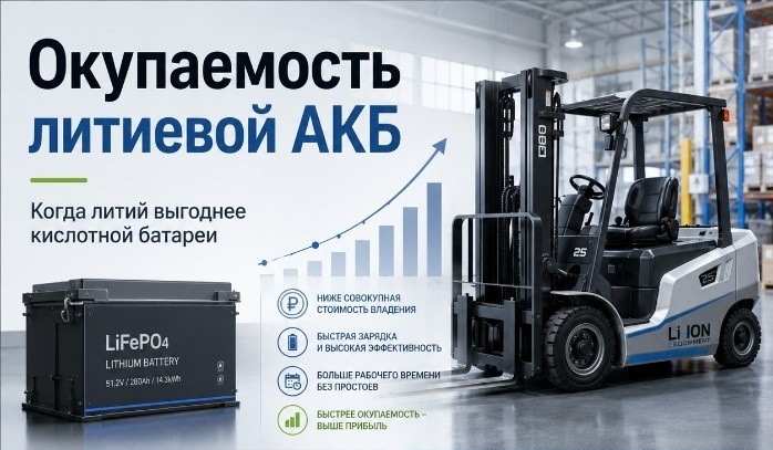 Окупаемость литиевой АКБ: когда литий выгоднее кислотной батареи