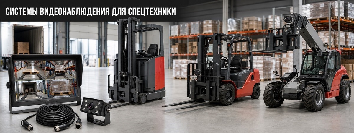 Системы видеонаблюдения для складской и строительной техники
