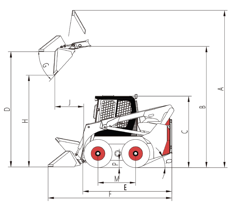 чертеж погрузчика BEAVER WS100VL