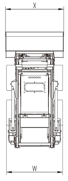 чертеж погрузчика BEAVER WS100VL (вид сверху)