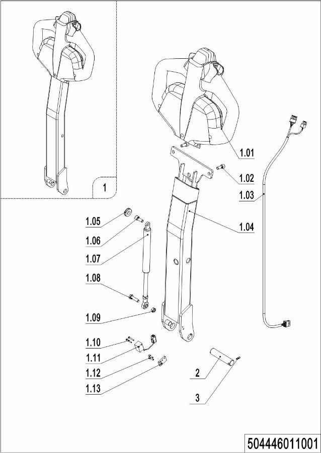 page30 Рисунок - 01 Tiller Unit (504446011001)