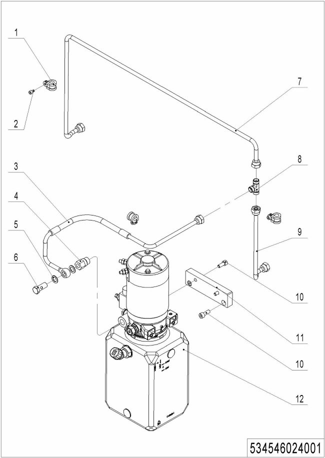 page10 Рисунок - 01 Гидравлические компоненты (534846024001)