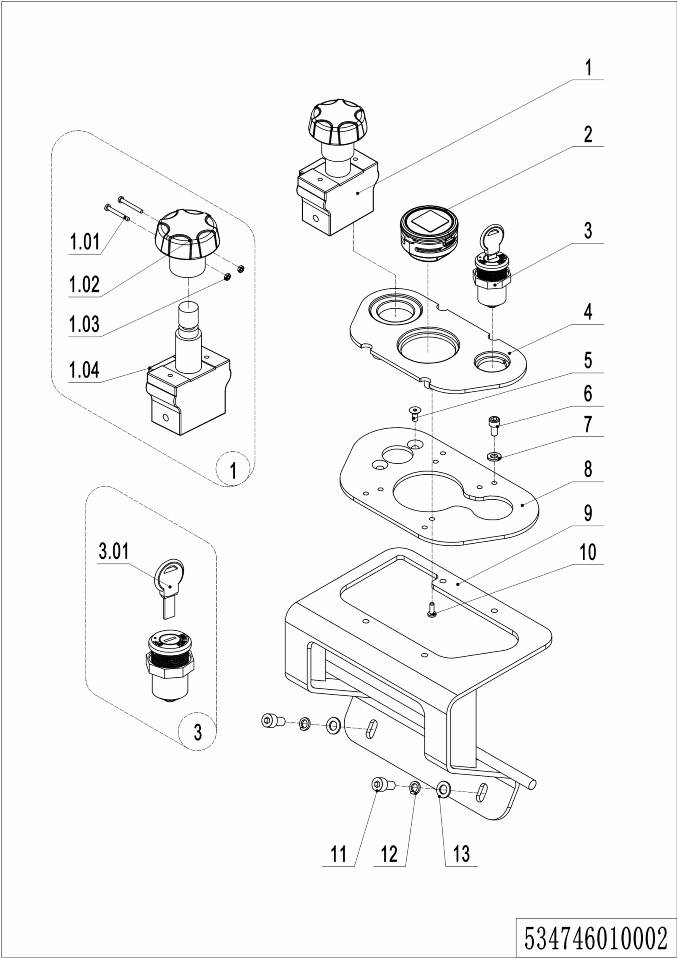 page52 Рисунок - 02 Дисплей в сборе (EN1175:2020) (534746010001)