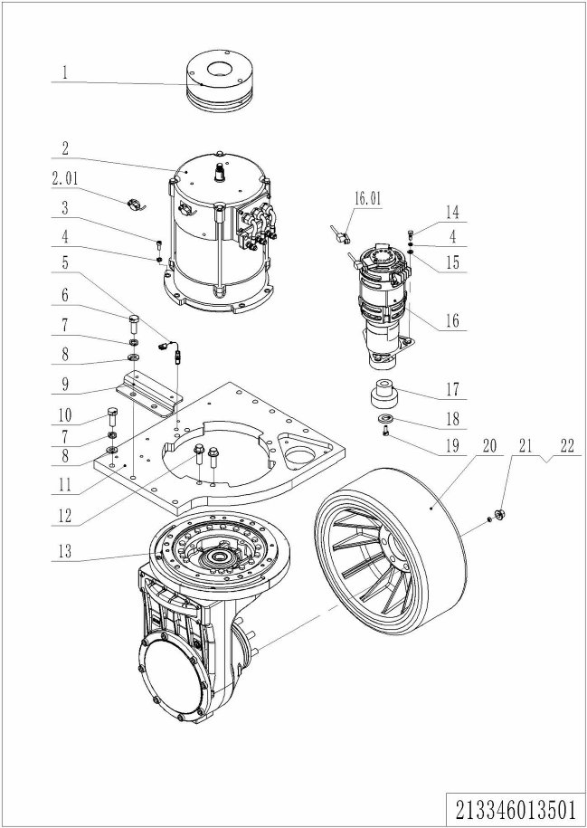 page6 Рисунок - 01 Приводной блок(213346013501)