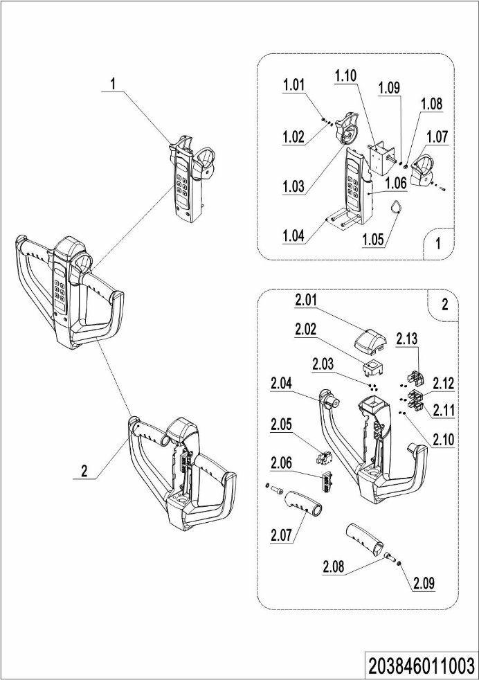 page33 Рисунок - 03 Tiller(Тот ， IC-карта) (203846011003)