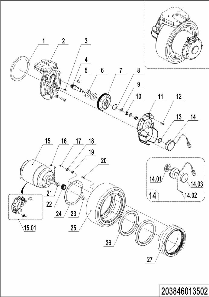 page9 Рисунок - 02 Приводной блок (204446013502) Продолжать