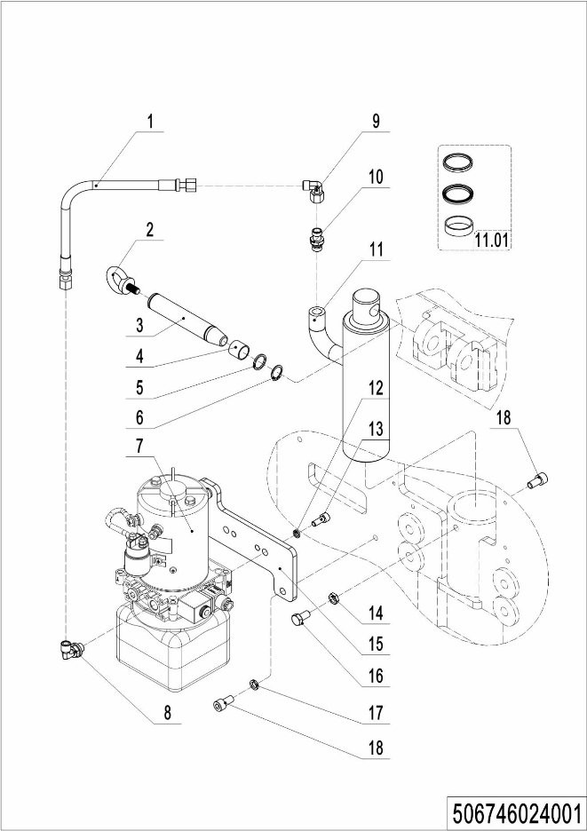 page15 Рисунок - 01 Гидравлический блок (506746024001)