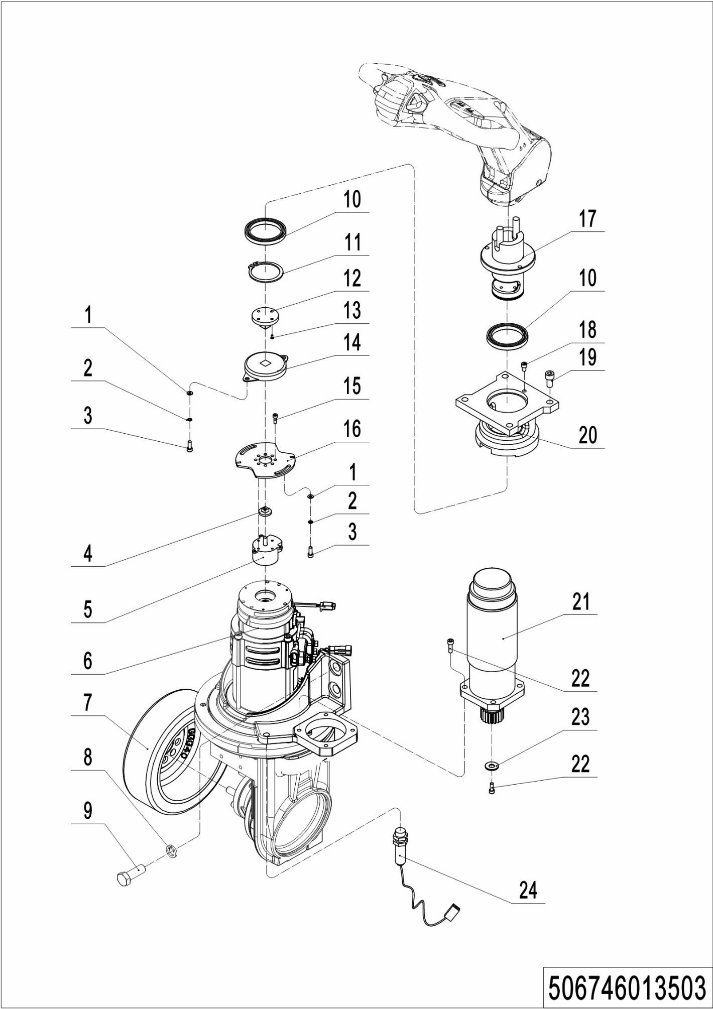 page11 Рисунок - 03 Приводной блок (Электрическое рулевое управление) (506746013503)