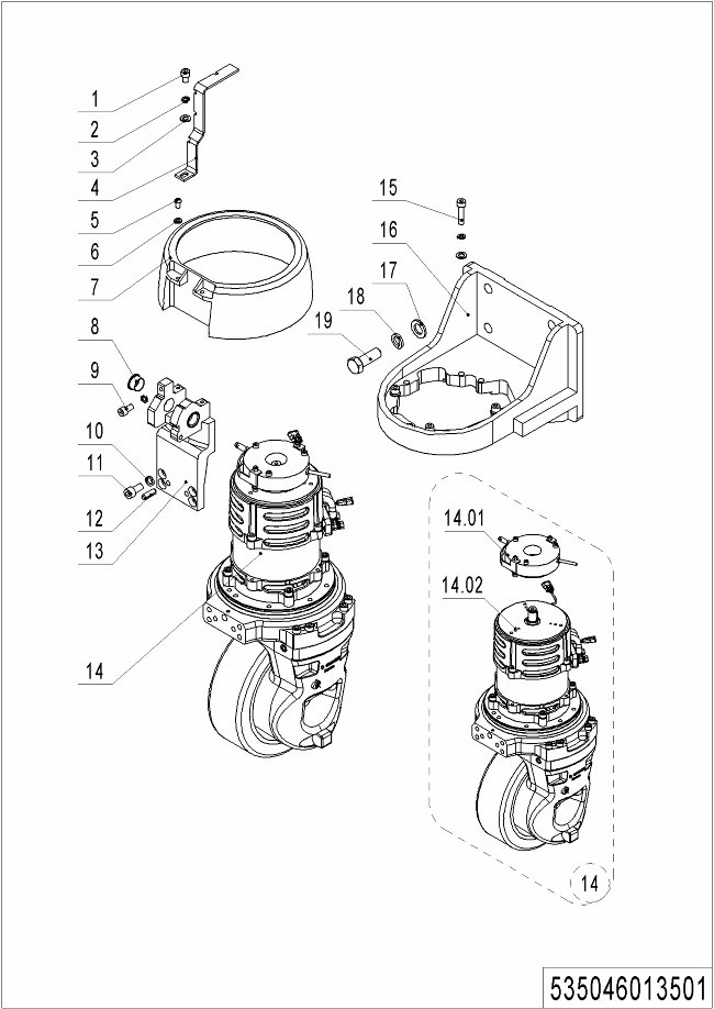 page6 Рисунок - 01 Приводной блок (535046013501)