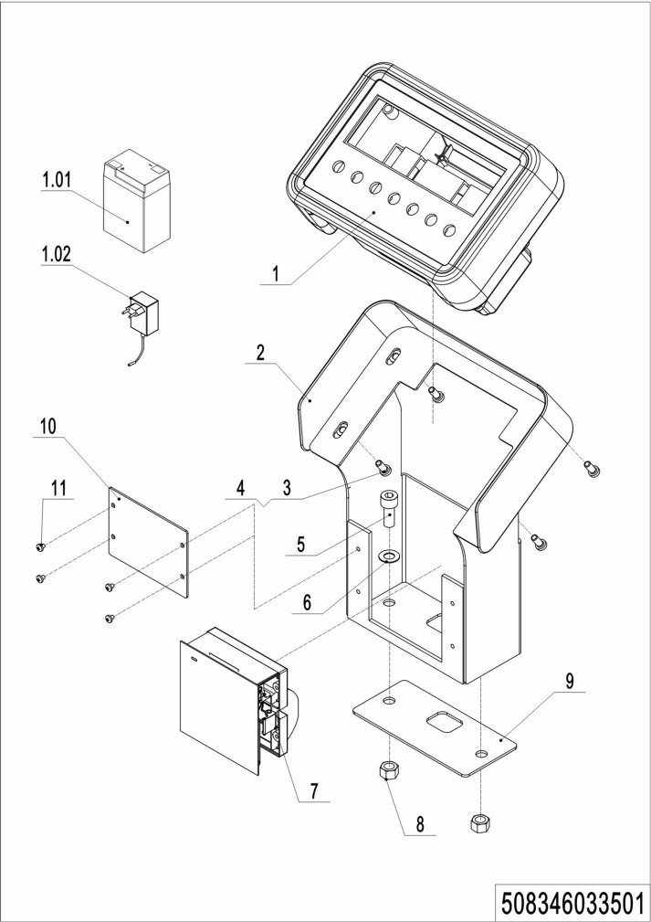 page62 Рисунок - 08 Держатель индикатора в сборе (508346033501)