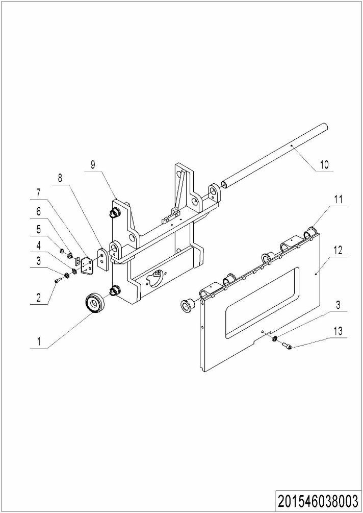 page68 Рисунок - 08 Каретка вилки (Тройная мачта) (201546038003)