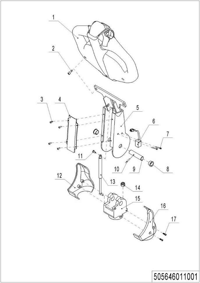page70 Рисунок - 01 Tiller Unit (505646011001)