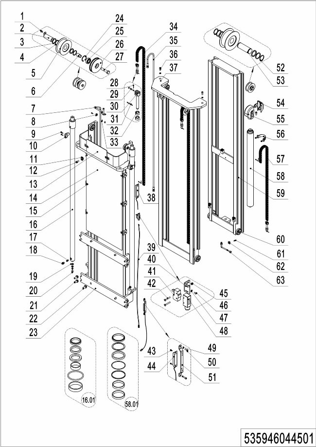 page48 Рисунок - 04 Тройная мачта с полным свободным подъемом (535946044501) Продолжение 4
