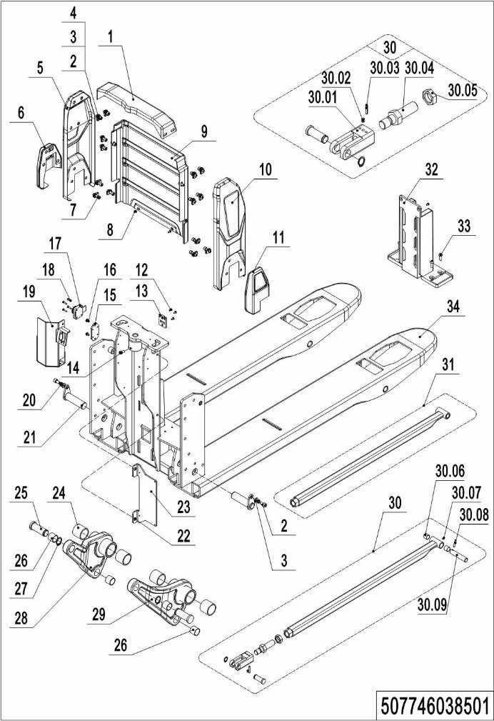 page22 Рисунок - 01 Рама грузового автомобиля （ PTE15N Pro ） (507746038501)