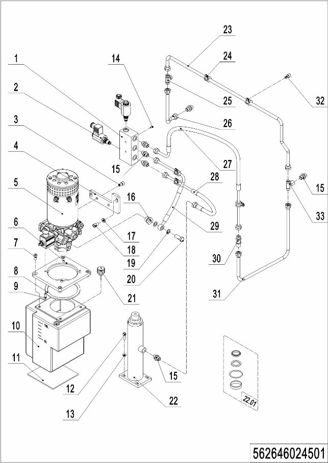 page16 Рисунок - 01 Гидравлический контур (трехступенчатый FFL) (562646024501)