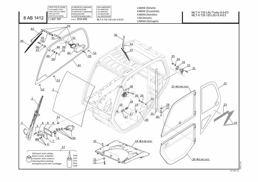 page21 Рисунок - 8ab1412 - Cab (Подробности) (307767модификация)