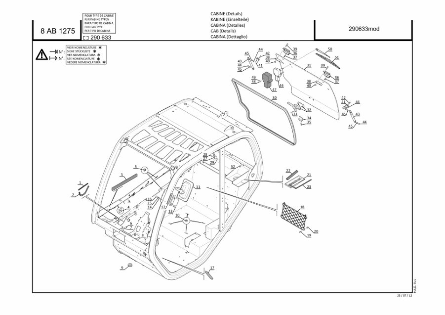 page38 Рисунок - 8ab1275 - Cab (Подробности) (290633модификация)